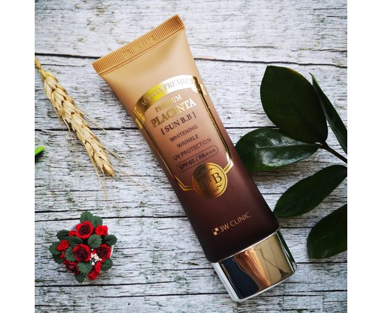 Солнцезащитный BB крем с плацентой 3W CLINIC Premium Placenta Sun BB Cream, 70 мл, изображение 2