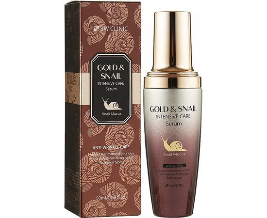 Сыворотка для лица 3W Clinic Gold & Snail Intensive Care Serum, 50 мл, изображение 2