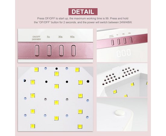 Лампа для маникюра Star One Red Led+Uv, 48 w, изображение 4