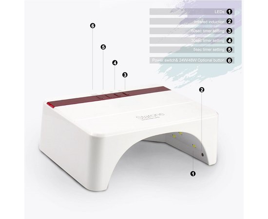 Лампа для манікюру Star One Rose Led+Uv, 48 w, фото _ab__is.image_number.default