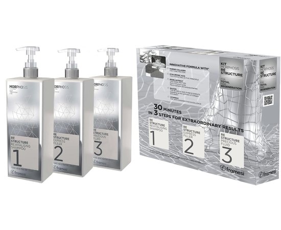 Набір для відновлення волосся Framesi Morphosis Restructure Kit Mini, 3 * 100 ml, фото _ab__is.image_number.default