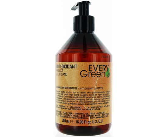 Шампунь анти-оксидантный для ежедневного применения Dikson Every Green Anti-Oxidant Shampoo, изображение 2