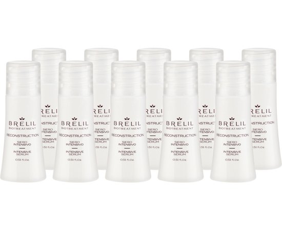 Восстанавливающая сыворотка для волос интенсивного действия Brelil BioTreatment Reconstruction Intensive Serum, 10x15 ml, изображение 2