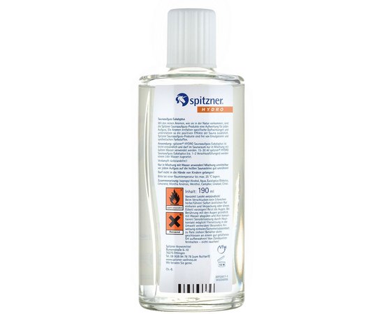 Жидкий концентрат для саун Эвкалипт Spitzner Saunaaufguss Eukalyptus, изображение 4