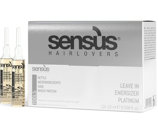 Ампулы против выпадения волос Sensus Tools Leave-In Energizer Platinum, 12x10 ml