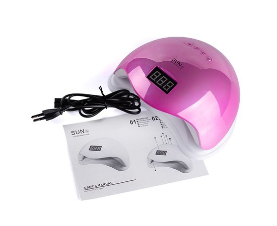 Лампа для манікюру Sun 5 Mirror Pink Led+Uv, 48 W, фото _ab__is.image_number.default
