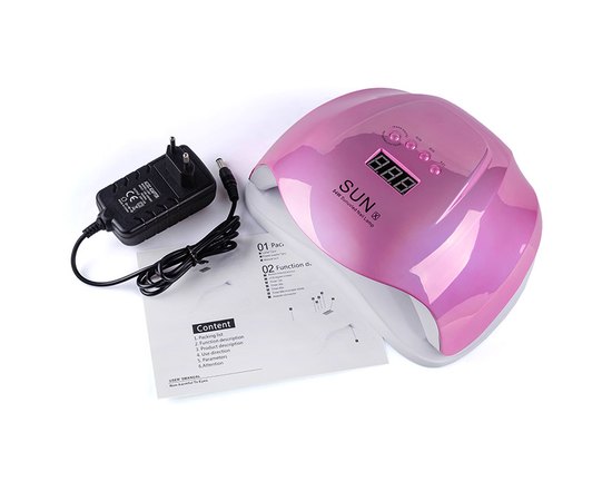 Лампа для манікюру Sun X Mirror Pink Led+Uv, 54 W, фото _ab__is.image_number.default