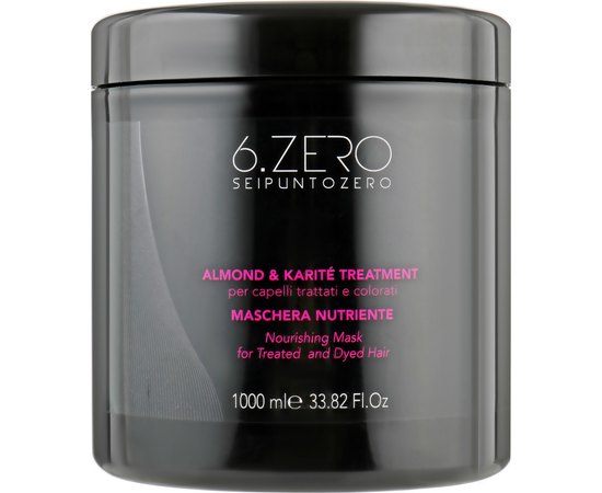 SeipuntoZero Salon Treatments Almond & Karite Nourishing Mask Маска для пошкодженого та фарбованого волосся, 1000мл, фото 