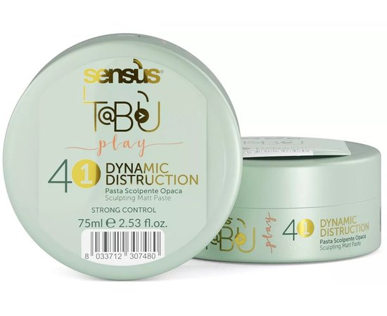 Матовая паста сильной фиксации Sensus Tabu Dynamic Distruction 41, 75 ml