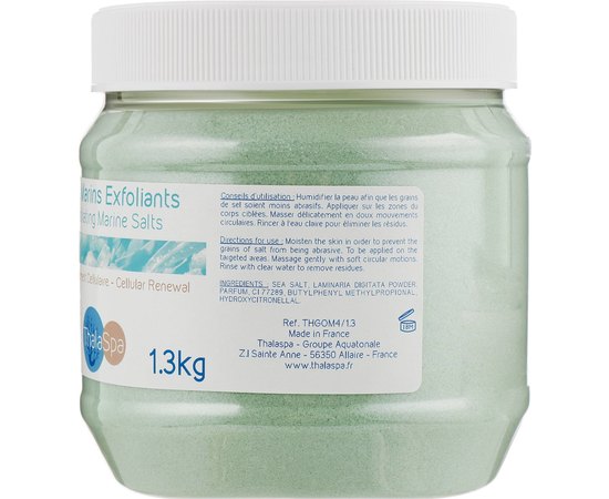 Морская соль отшелушивающая Микроокеан Thalaspa Exfoliating Marine Salts, 1,3kg, изображение 2