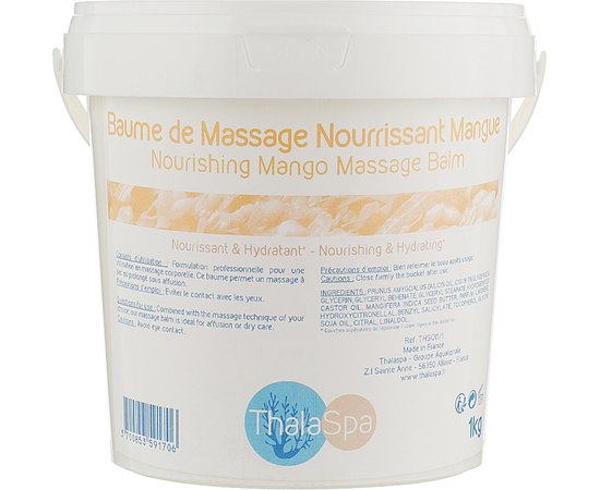 Питательный воск-бальзам для обертывания и массажа Манго Thalaspa Nourishing Mango Massage Balm and Wrap, 1 kg