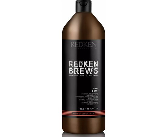 Шампунь, кондиционер и гель для душа 3 в 1  Redken Brews 3-IN-1 Shampoo, Conditioner And Body Wash, изображение 3