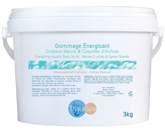 Стимулирующий скраб Морские кристаллы и ракушки устриц Thalaspa Energizing Aquatic Body Scrub, изображение 2