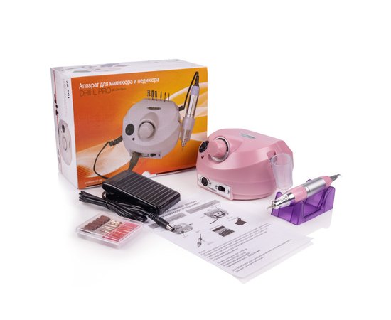 Фрезер для маникюра ZS-601 Professional Pink, 45 W/ 35000 об, изображение 5