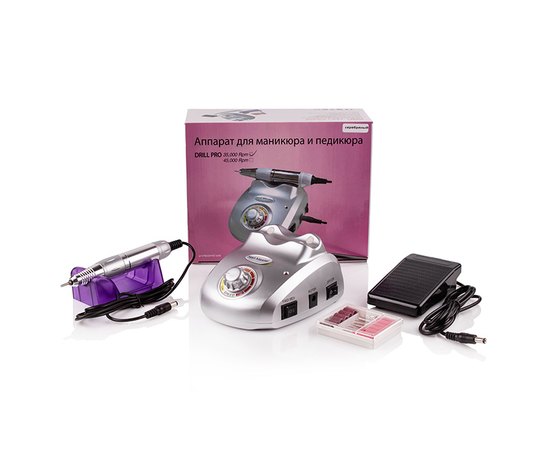 Фрезер для маникюра ZS-603 Professional Silver, 45 W/ 35000 об, изображение 4