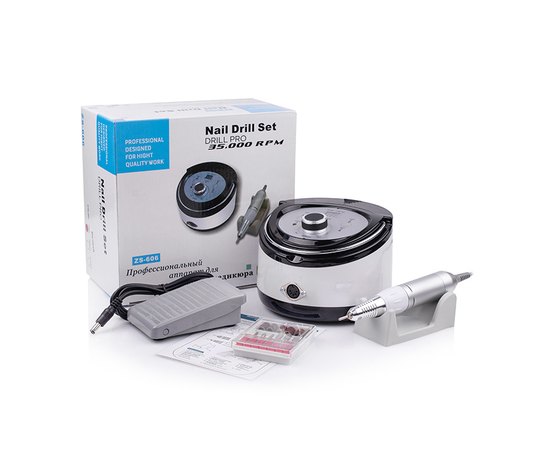Фрезер для маникюра ZS-606 Professional White, 65 W/35000 об, изображение 2