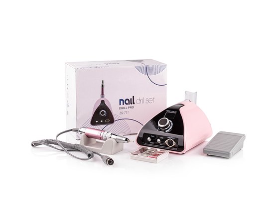 Фрезер для маникюра ZS-711 Professional Pink, 65 W/ 35000 об, изображение 4