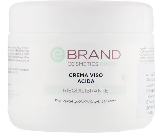 Ebrand Crema Acida Riequilibr Балансирующий, зволожуючий крем для проблемної шкіри, 250 мл, фото 