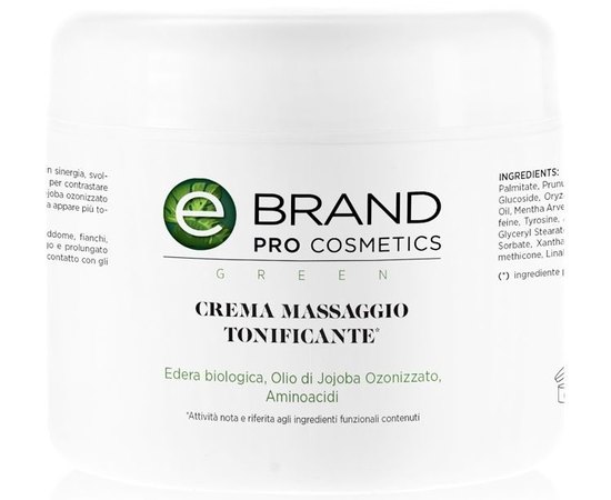 Массажный крем тонизирующий Ebrand Crema Massaggio Tonificante, 500 ml