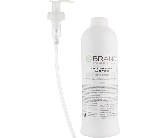 Ebrand Latte Detergente Purificante  Tè Verde Очищуюче молочко Зелений чай, 500 мл, фото _ab__is.image_number.default