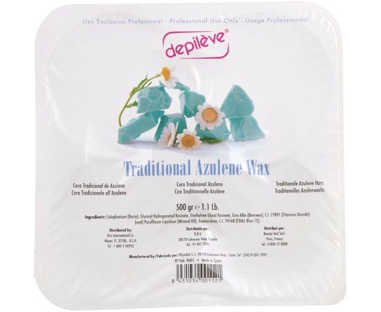Depileve Traditional Azulene Wax Традиційний азуленовий віск, 1 кг, фото 