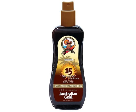Спрей-гель с бронзатором SPF15 Australian Gold SPF 15 Spray Gel Bronzer, изображение 4