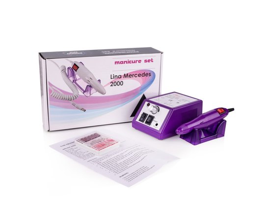 Фрезер для маникюра фиолетовый Lina 2000, 12 W/ 20000 об., изображение 5