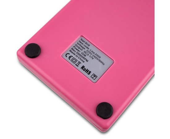 Фрезер для маникюра розовый Lina 2000, 12 W/ 20000 об., изображение 3