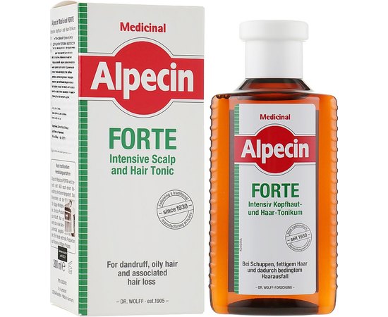 Интенстивный тоник для кожи головы и волос Alpecin Medicinal Forte Tonic, 200 ml, изображение 2