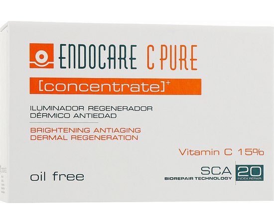 Cantabria Endocare C Pure Concentrate регенерує омолоджуючий концентрат з вітаміном С, 14 шт х 1 мл, фото 