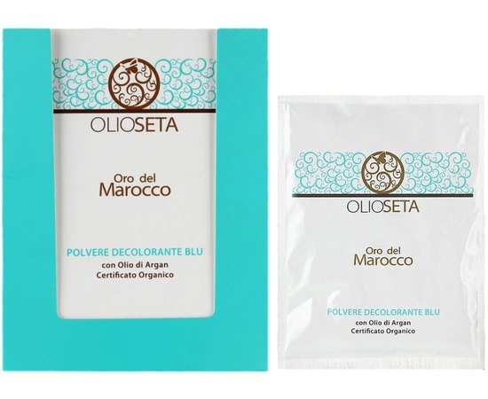 Обесцвечивающий порошок голубой Золото Марокко Barex Olioseta Blue Bleaching Powder, 30 g, изображение 4