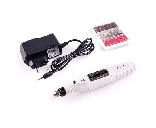 Портативный фрезер-ручка для маникюра белый, 20000 об., изображение 2