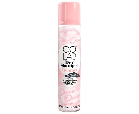 Colab Dry Shampoo Dreamer Сухий шампунь для волосся c ароматом бавовни і мускусу, 200 мл, фото 