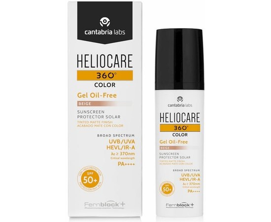 Cantabria Heliocare 360 Color Gel Oil-Free Sunscreen SPF 50+ Тональний сонцезахисний гель, 50 мл, фото 