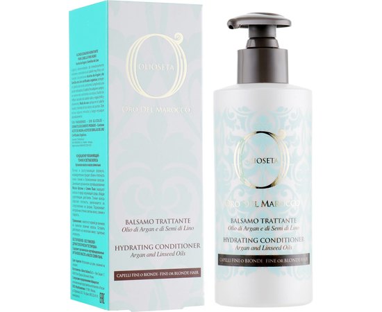 Увлажняющий кондиционер для тонких и светлых волос Золото Марокко Barex Olioseta Oro Del Marocco Balsamo, 750 мл, изображение 2