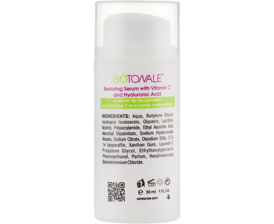 Восстанавливающая сыворотка с витамином C и гиалуроновой кислотой Biotonale Serum C, 30 ml, изображение 2