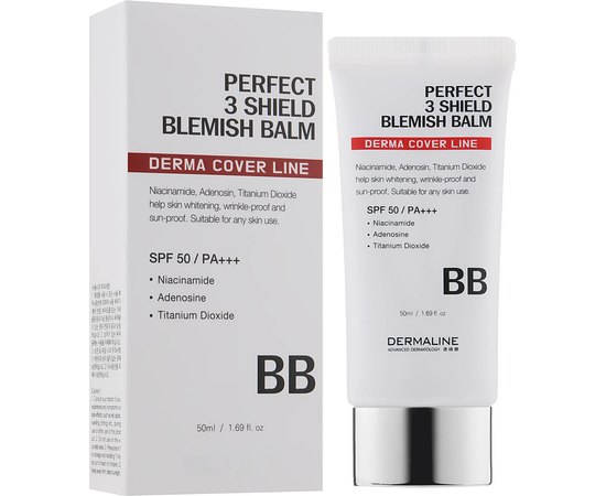 ВВ-крем DermaLine Perfect 3 Sheld Blemish Balm SPF 50 / PA +++, 50 ml, фото _ab__is.image_number.default