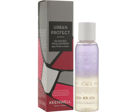 Двухфазная мицеллярная вода Keenwell Urban Protect Oil-Infused Micellar Water, 100ml, изображение 2