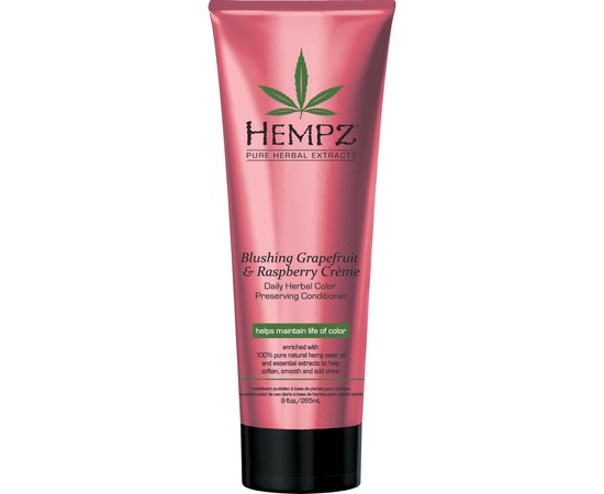 Кондиціонер для збереження кольору і надання блиску волоссю Грейпфрут-Малина Hempz Blushing Grapefruit & Raspberry Creme Conditioner, 265 ml, фото 