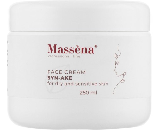 Крем для сухой и чувствительной кожи Massena Face Cream Syn-Ake, 250 ml