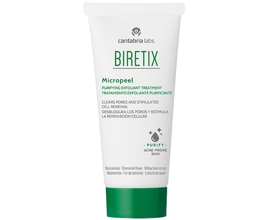 Cantabria Biretix Micropeel Purifying Exfoliant Treatment Очищуючий скраб-ексфоліант, 50 мл, фото 