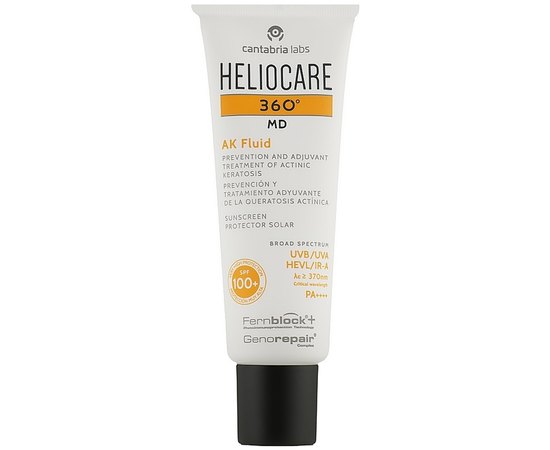 Солнцезащитный крем-флюид AK с тотальной защитой SPF100+ Cantabria Heliocare 360 MD AK Fluid Sunscreen, 50 ml, изображение 2