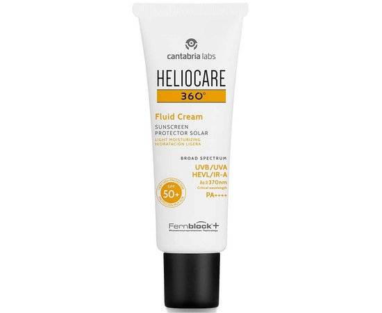 Солнцезащитный крем-флюид для всех типов кожи SPF50+ Cantabria Heliocare 360 Fluid Cream, 50 ml