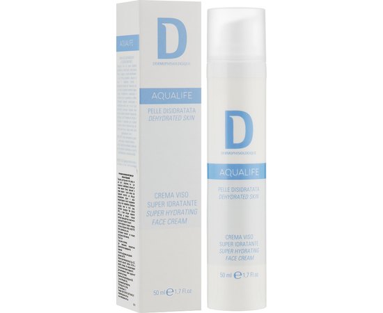Интенсивно увлажняющий крем для лица Dermophisiologique Aqualife Crema Viso Super Idratante, 50ml, изображение 2