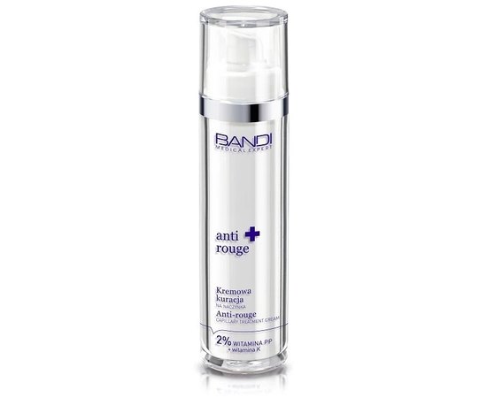 Крем антикуперозный укрепляющий с витаминами PP и K Bandi Anti-rouge capillary treatment cream, 50 ml, изображение 2