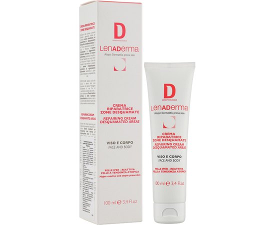 Крем репаратор против шелушений с мочевиной Dermophisiologique Lenaderma Repairing Cream Desquamated Areas, 100ml, изображение 2