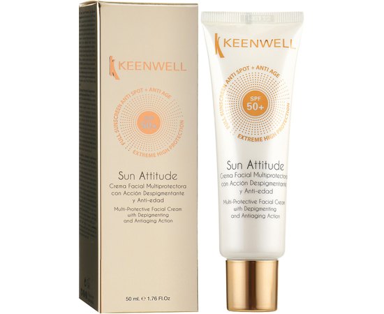 Мультизахисний крем для обличчя з депігментуючою та антивіковою дією Keenwell Sun Attitude Depigmenting SPF50+ Facial Cream, фото _ab__is.image_number.default