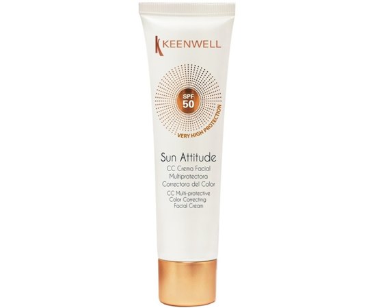 Мультизащитный крем с тональным эффектом Keenwell Sun Care CC Multi-Protective Color Correcting Facial Cream SPF 50 CC, 60ml