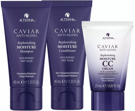 Набор увлажняющих средств для волос Alterna Caviar Anti-Aging Replenishing Moisture Consumer Trial Kit, изображение 2