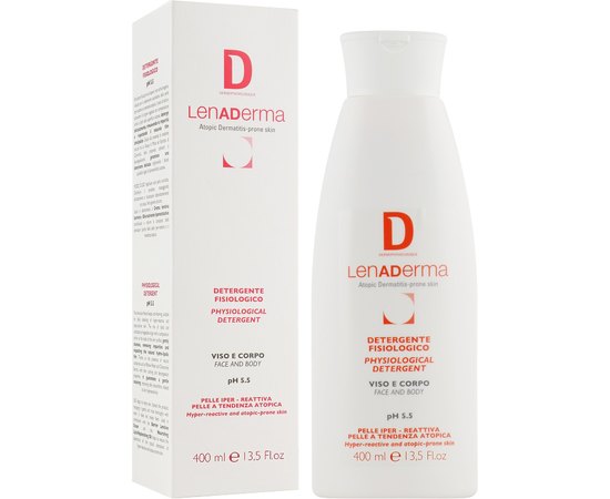 Очищаючий фізіологічний засіб для атопічної шкіри для обличчя та тіла Dermophisiologique Lenaderma Physiological Detergent, 400ml, фото _ab__is.image_number.default